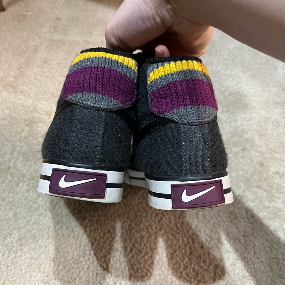 Nike Black/Gray/Yellow/Purple Sweet Classic High Top Sneakers (416173-017)